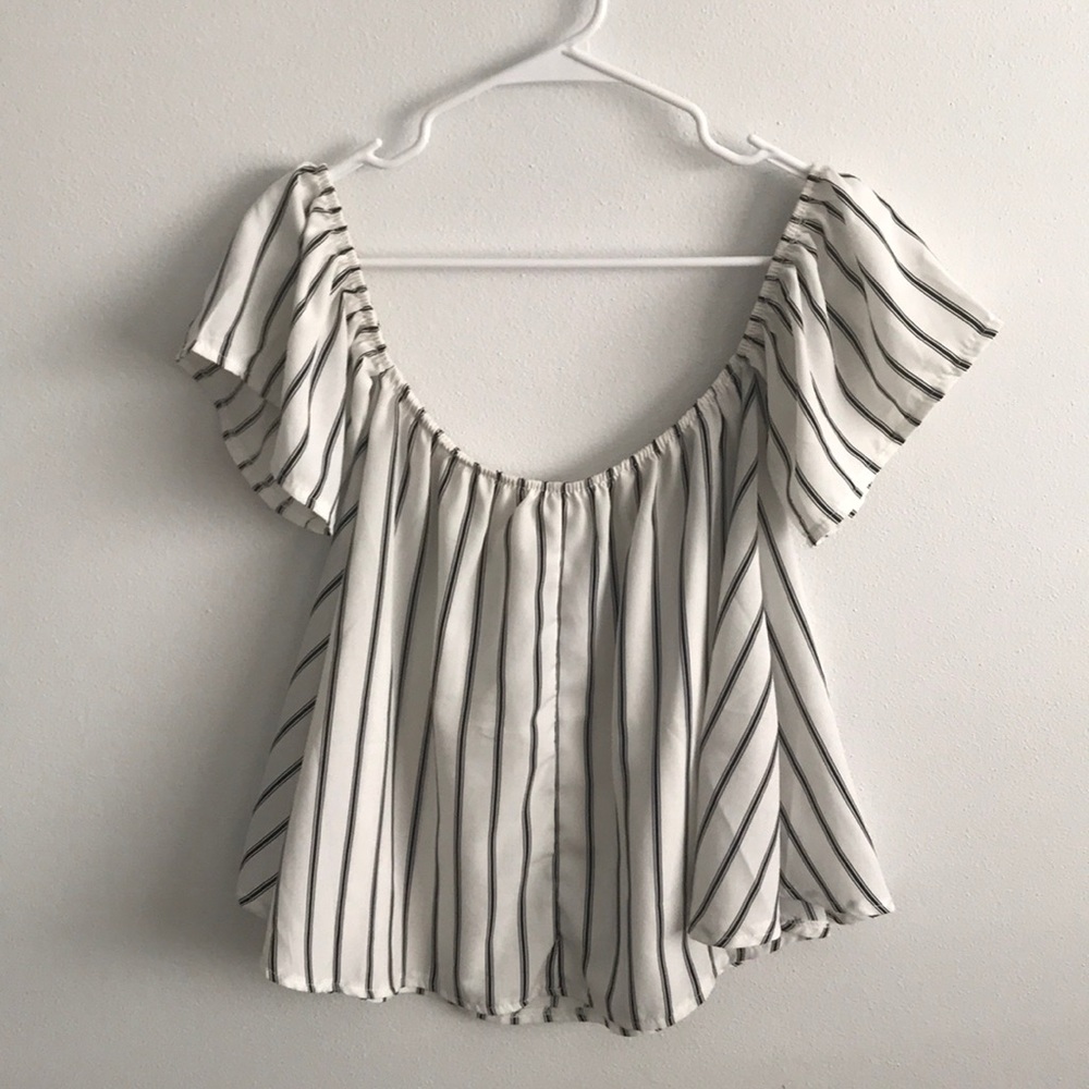 Striped off the Shoulder Top